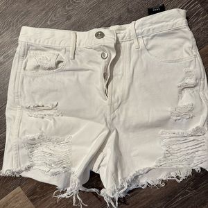 3x1 size 27 white ripped shorts